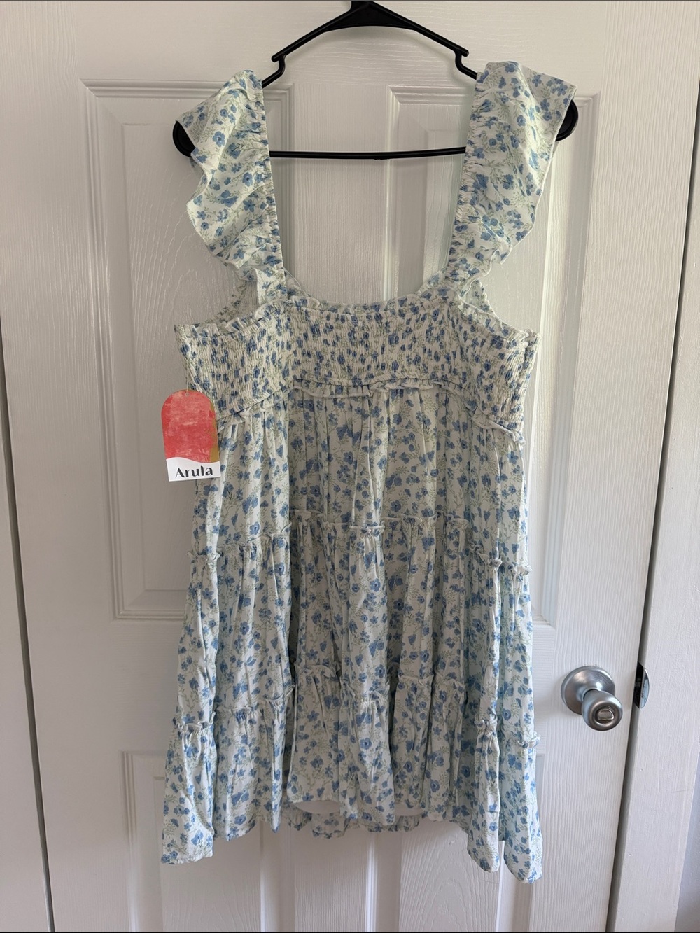 ARULA Light Blue Floral Ruffle Tiered Dress - Picture 2 of 5